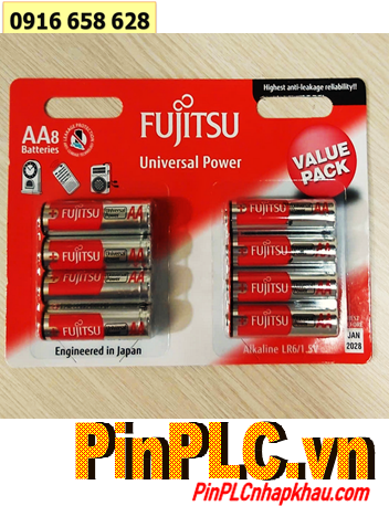 Fujitsu LR6(8B)FU-W-FI, Pin AA 1.5v Alkaline Fujitsu LR6(8B)FU-W-FI, Xuất xứ Indonesia (Vỉ 8viên)